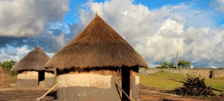 Traditional huts in Zimbabwe