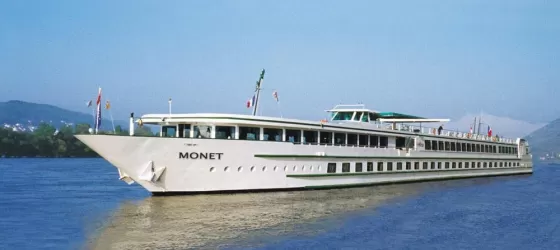 MS Monet on the blue Danube River