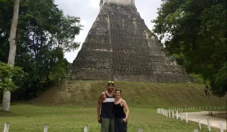 Exploring the temples at Tikal