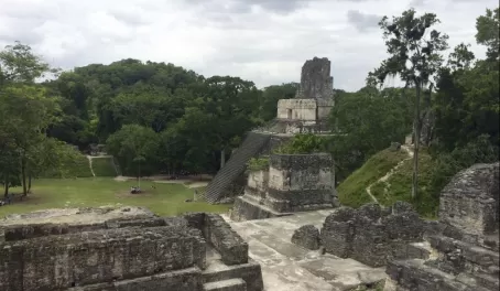 The famous main plaza at Tikal