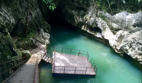 Our put-in point for cave tubing