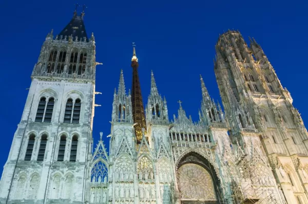 Rouen Cathedral by night