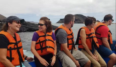 Headed for shore aboard the Galapagos Zodiacs