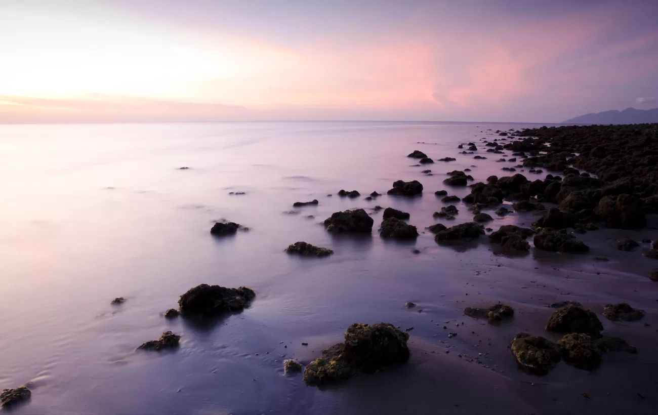 Tide during sunset in Indonesia