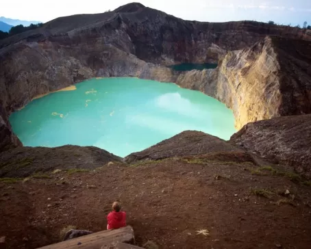 Keli Mutu Crater on Flores Island, Indonesia