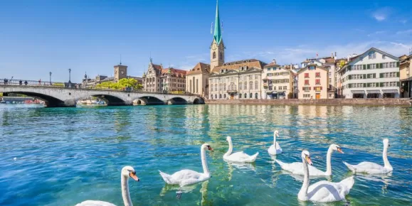 Historic Zurich with River Limmat, Switzerland