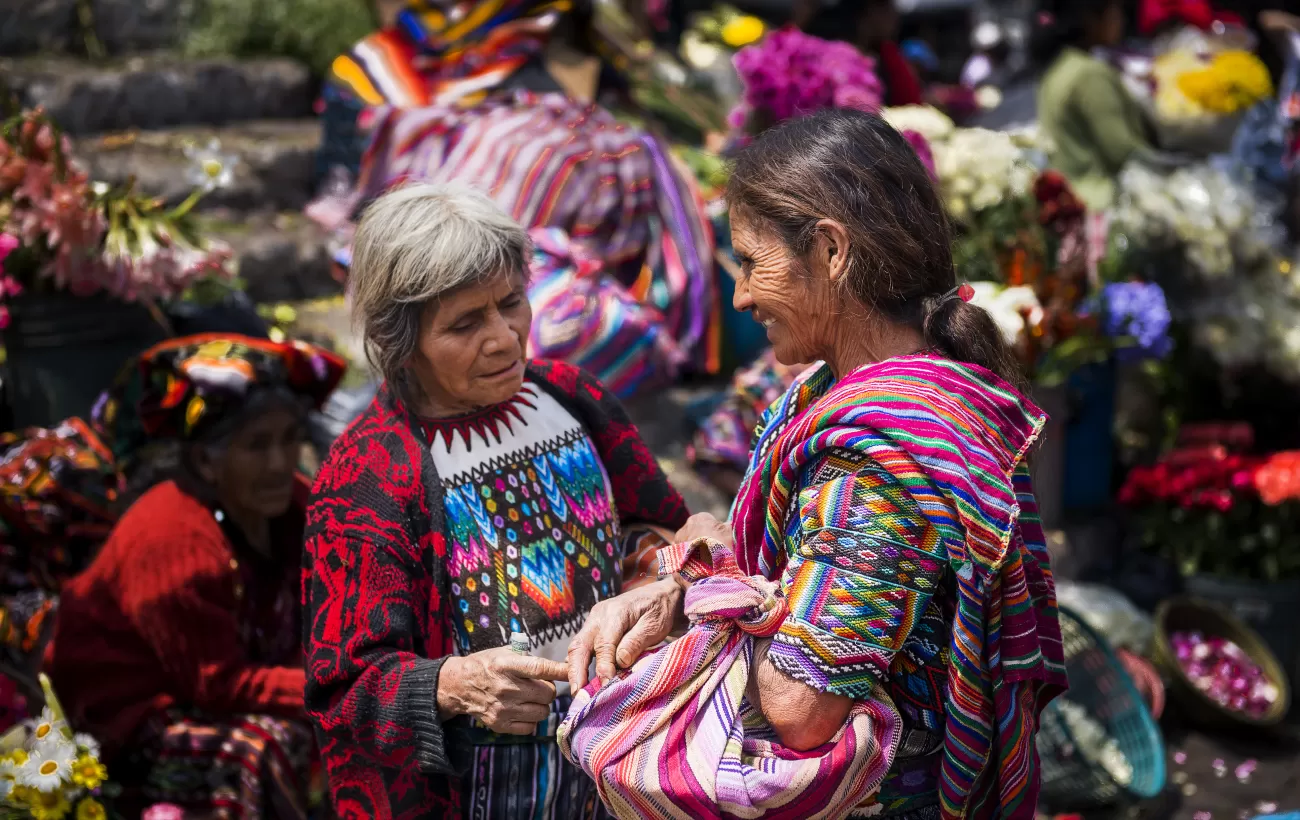 Myan women at a market in Chichicastenango, Guatemala