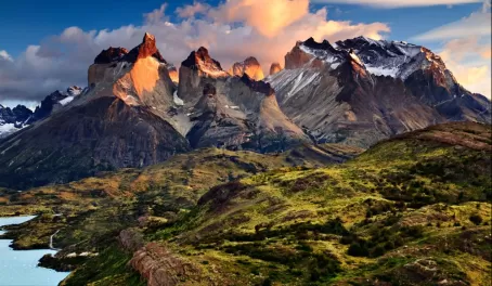 Sunrise in the Patagonian Andes Mountains