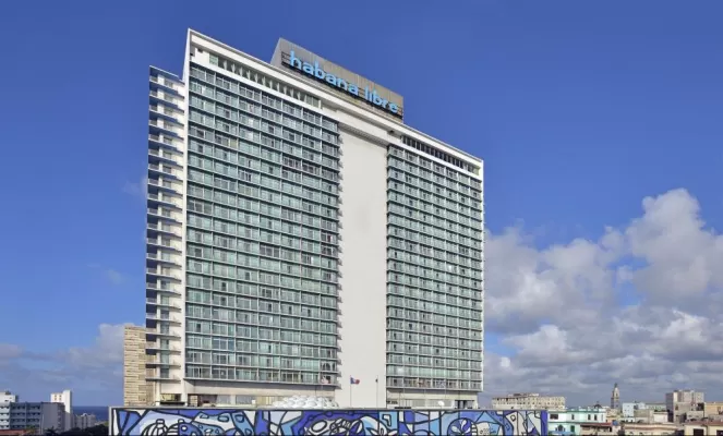 External view of the Habana Libre Hotel