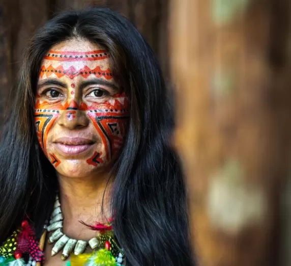 Portrait of an Indigenous Brazilian in the Amazon