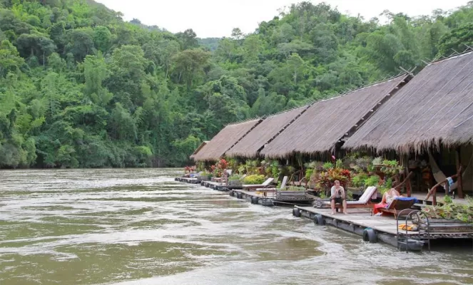 Exterior view of the River Kwai Jungle Rafts Resort