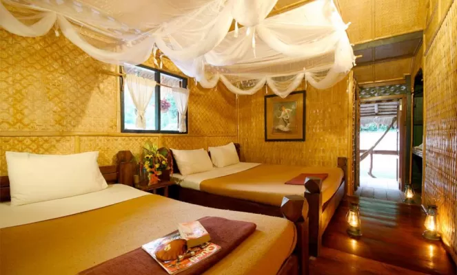 Accommodations at the River Kwai Jungle Rafts Resort