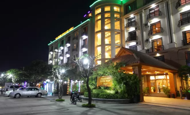 Exterior view of the Ayarwaddy River View Hotel