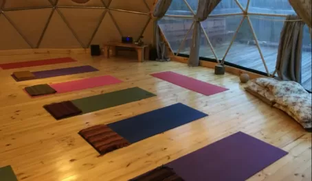 The morning of the trek to the towers and my birthday, I had the yoga dome to myself!