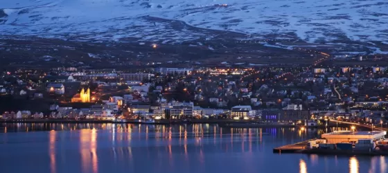 The night lights of Akureyri