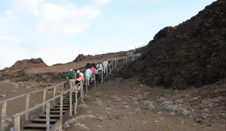 The stairs to the top of Bartholomew Island.