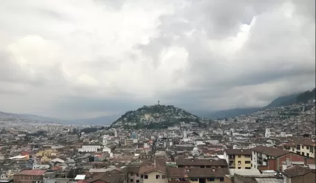 View of Quito from Basílica del Voto Nacional.
