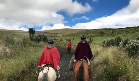 Horseback riding at Hacienda El Porvenir.