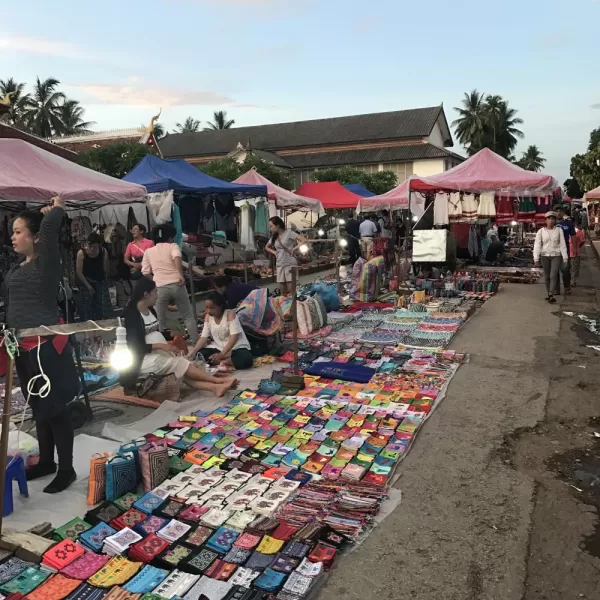 Exploring the Luang Prabang night market!