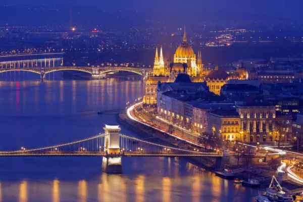 Panoramic view of Budapest cityscape