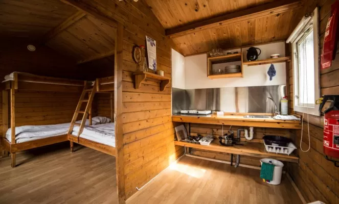 Bunkhouse accommodations with kitchenette