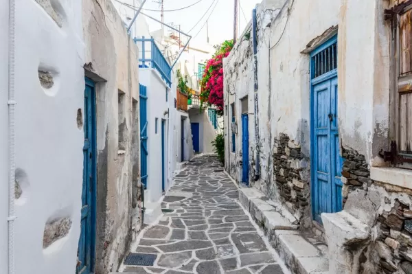 Charming streets of Mykonos, Greece