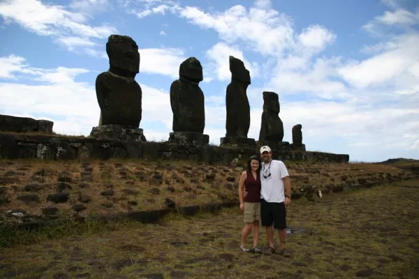 Our first Easter Island hike to Tahai and Ana Kakenga.