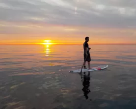 Man Stand Up Paddle Boarding