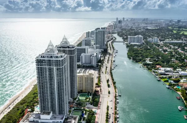 Fort Lauderdale strip aerial view