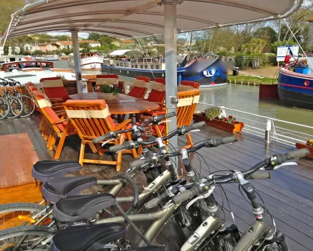 Athos canopy bikes on deck