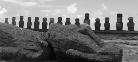Moai At Rest-Ahu Tongariki