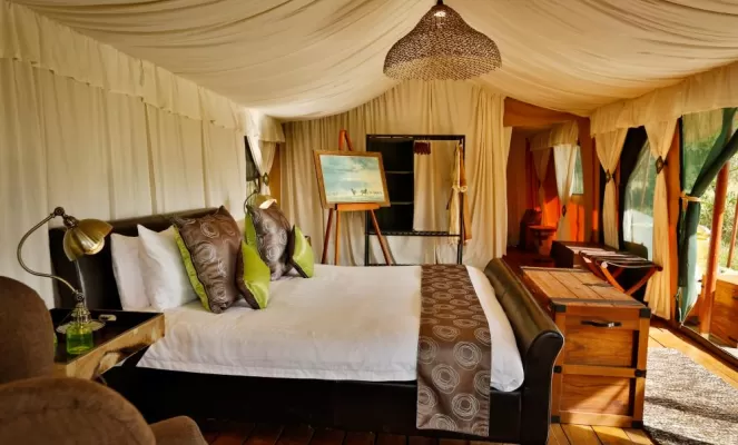Luxury tents at Lemala Ewanjan in the central Serengeti