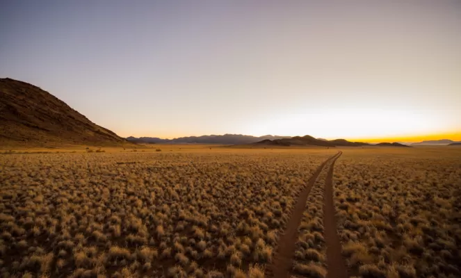 Namibia's Namib Desert stretches as far as the eye can see