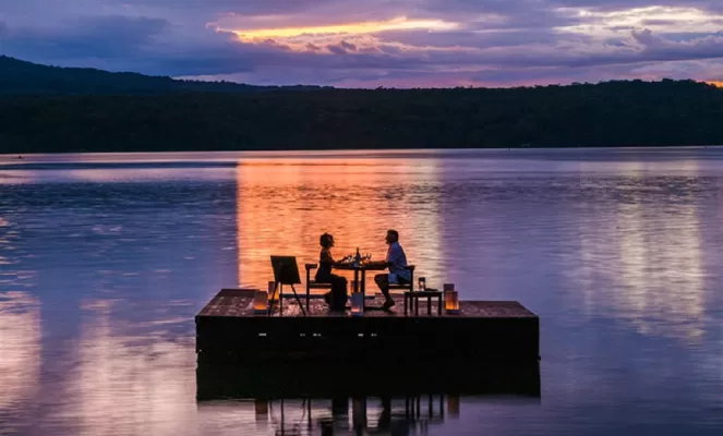 Dining on Lake Nicaragua