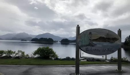 Exploring downtown Sitka. Population: 9,000