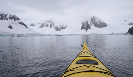 Pure bliss - kayaking in Paradise Harbour, Antarctica.