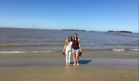 Molly and I enjoying some beach time in Colonia Uruguay!