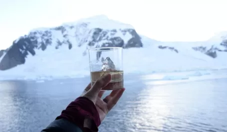 Whiskey tastes even better on Antarctic ice.
