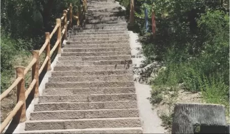 The stairs to hike to the Great Wall - Mutianyu