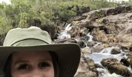 Exploring the waterfalls in Belize