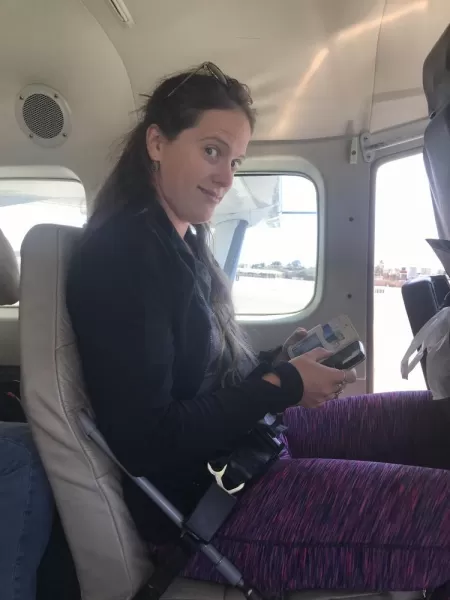 Rachel is nervous for the Nazca Line flight