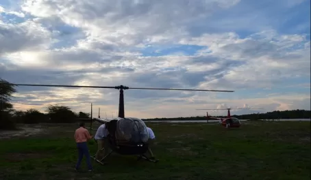 Taking off with Heli Horizons
