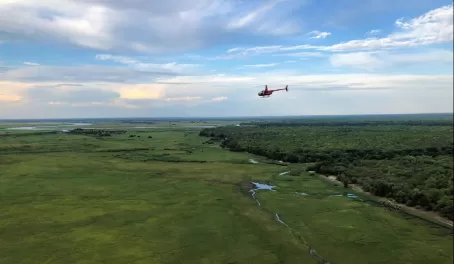 Flying over Chobe National Park