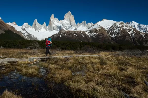 Hiking Los Glaciares, with views of the famous spires of Torres del Paine