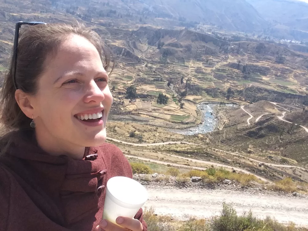 Is the sudden drop in altitude, the Colca Sour, this place? Who cares - I'm HAPPY