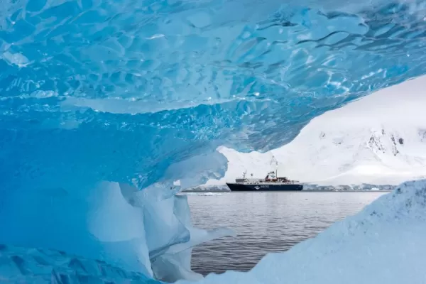 Cruising Antarctica and passing ice formations