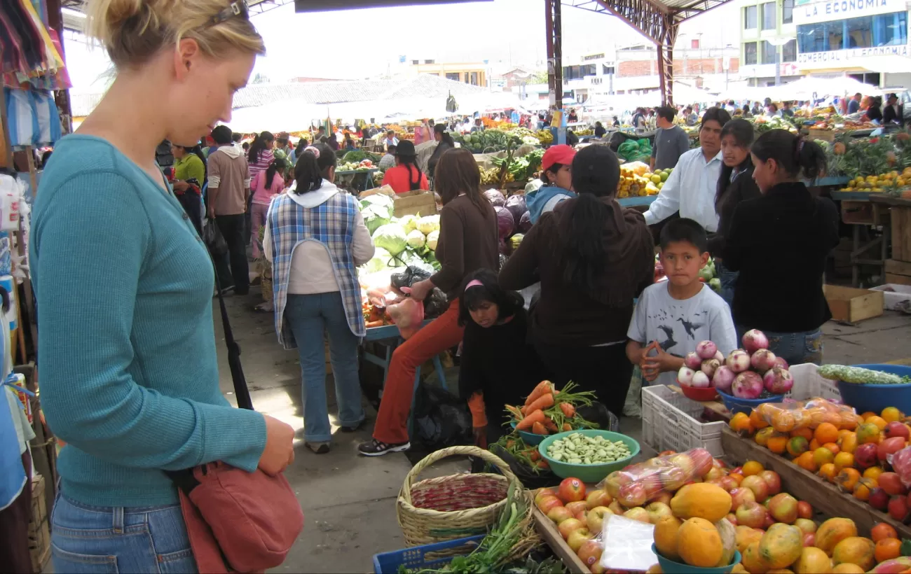 Exploring the market in Pujili, Ecuador