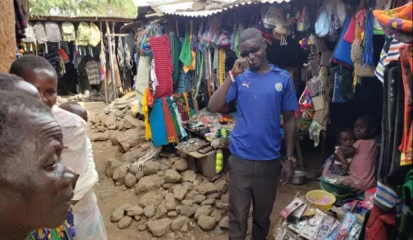 Shopping in the market place in Moroto