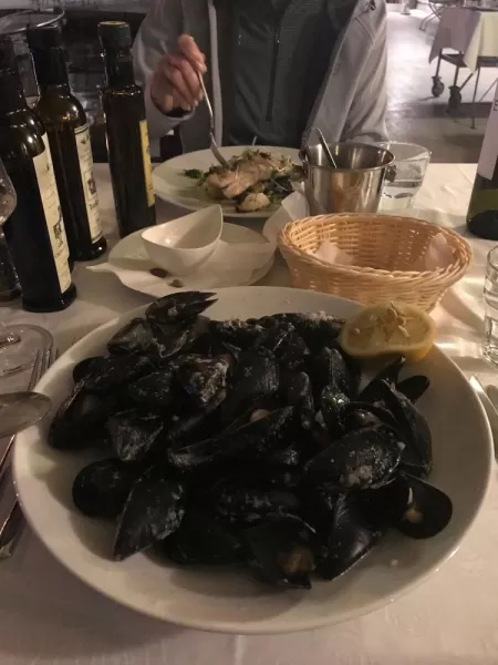 I decided to eat all the seafood - these are fresh mussels
