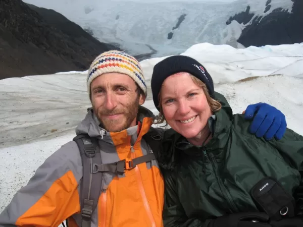 Pedro and Lisa on the glacier
